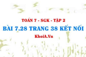 Bài 7.28 trang 38 Toán 7 Kết nối tri thức Tập 2